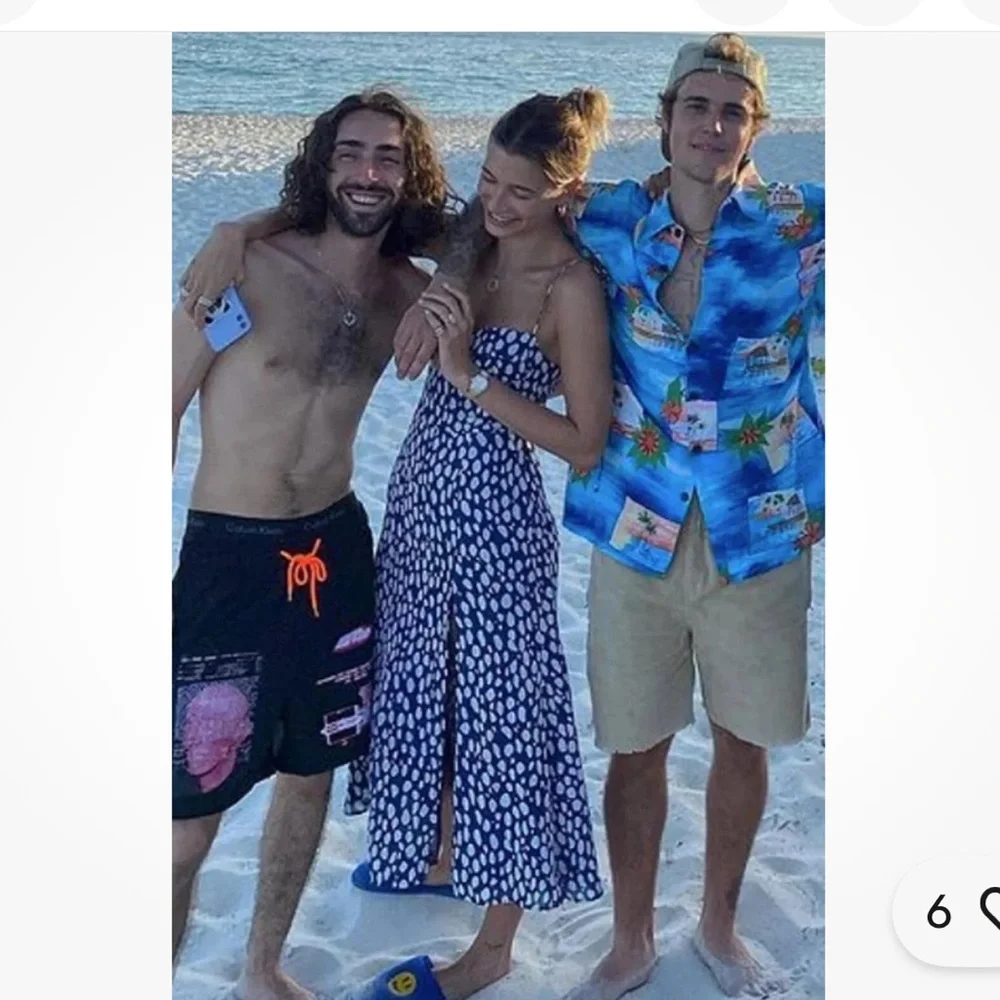 Reformation Juliette Midi Dress Moray Blue Spotted Dress Size 2 Women’s - Picture 4 of 15